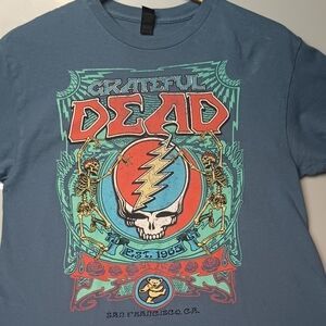 Grateful Dead Blue and Red Short Sleeve Tee Size M Circa 2024